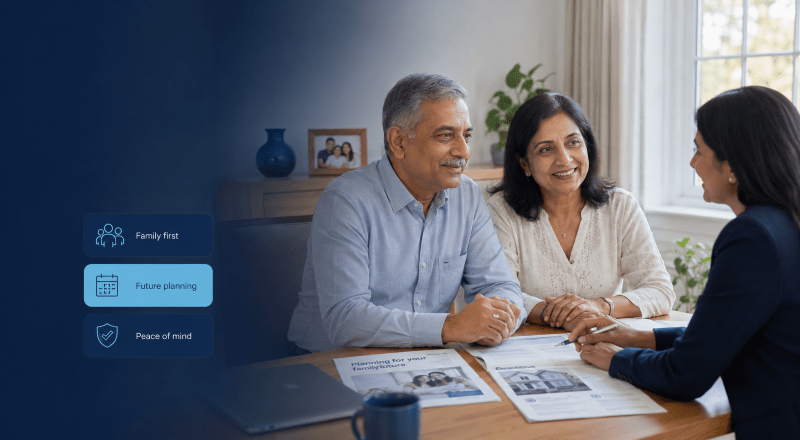 Equity Release and Family Support planning with a mature couple and adviser.
