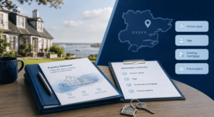 What Does an Equity Release Adviser in Essex Check? Essex location map, home valuation documents, mortgage details and future planning checklist.
