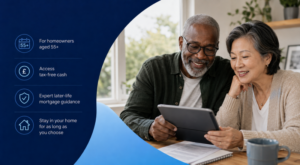 Equity Release Mortgage guidance for a mixed Black and Chinese couple aged 55+ reviewing later-life finance options at home