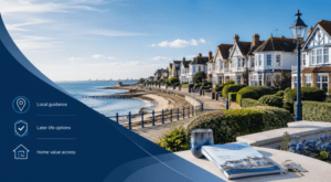 Equity Release Adviser in Thorpe Bay with coastal homes and local later-life guidance icons