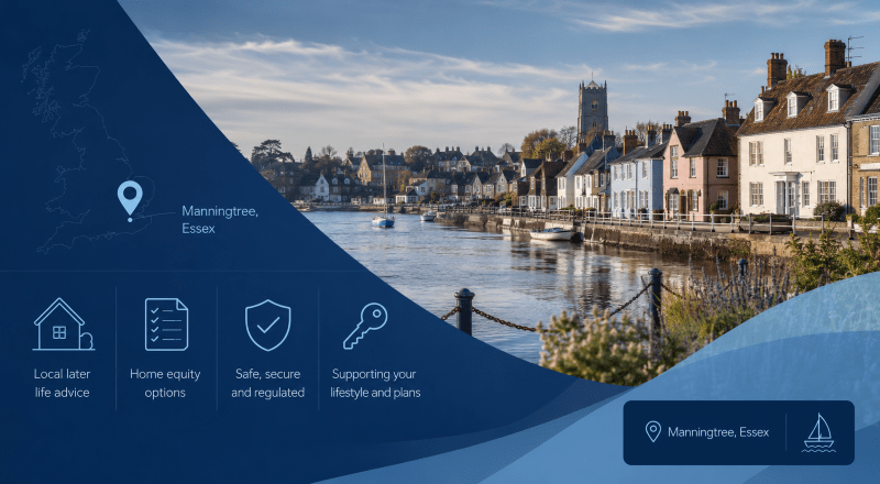Equity Release Adviser in Manningtree with a scenic waterfront view of Manningtree, Essex.