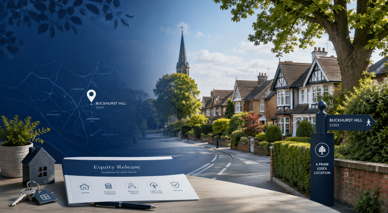 Equity Release Adviser in Buckhurst Hill with local homes, map marker and later-life mortgage guidance.
