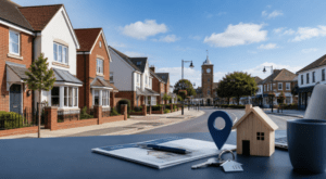 Equity Release Adviser in Rainham with local homes, property documents, house keys and a location marker.