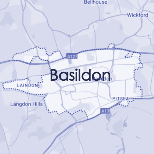 Map of Basildon