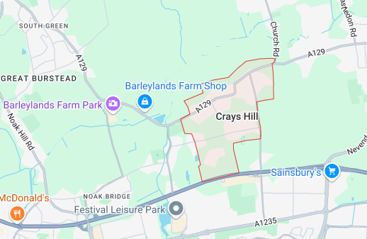 Map of Crays Hill