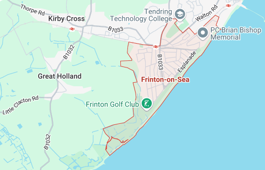 Map of Frinton On Sea