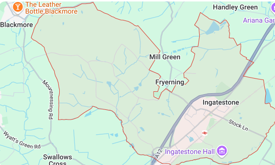 Map of Ingatestone