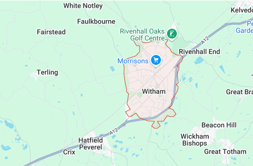 Map of Witham