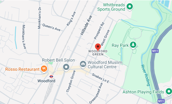 Map of Woodford Green