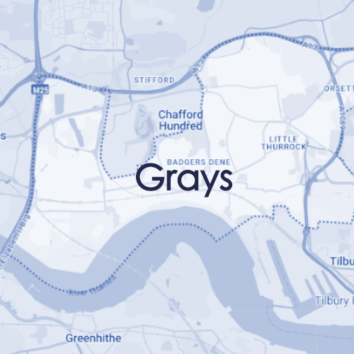 Map of Grays