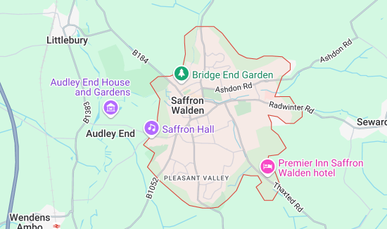 Map of Saffron Walden