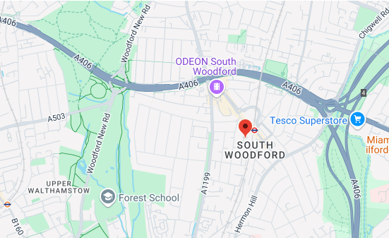 Map of South Woodford