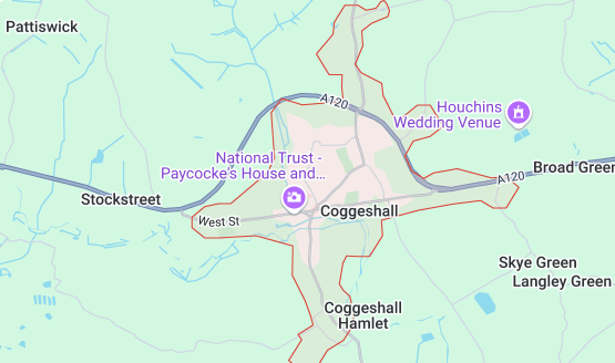 Map of Coggeshall