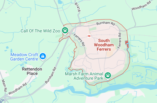 Map of South Woodham Ferrers