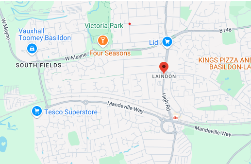 Map of Laindon