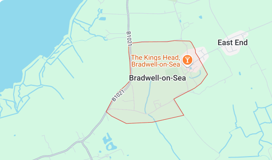 Map of Bradwell-on-Sea