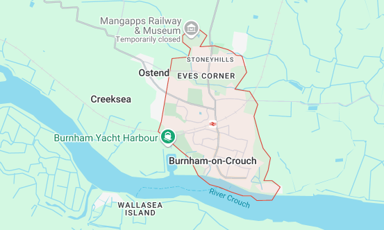 Map of Burnham-on-Crouch