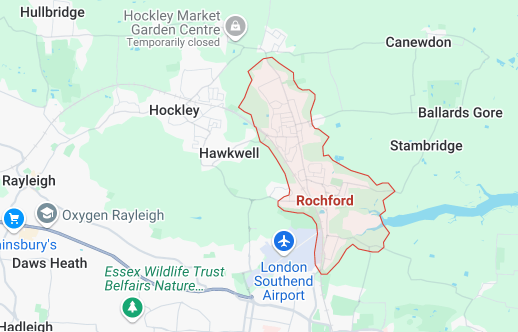 Map of Rochford