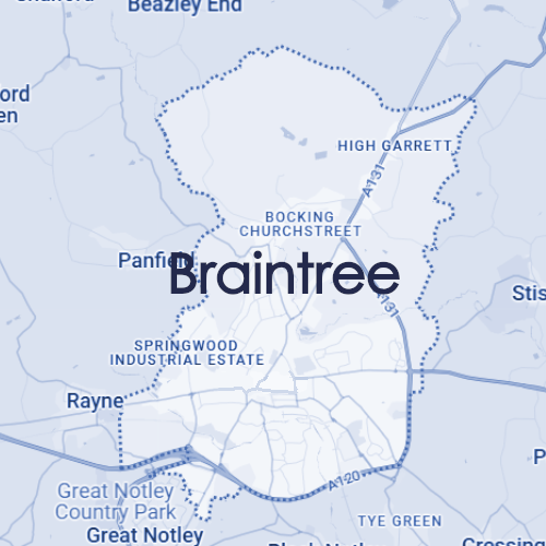 Map of Braintree