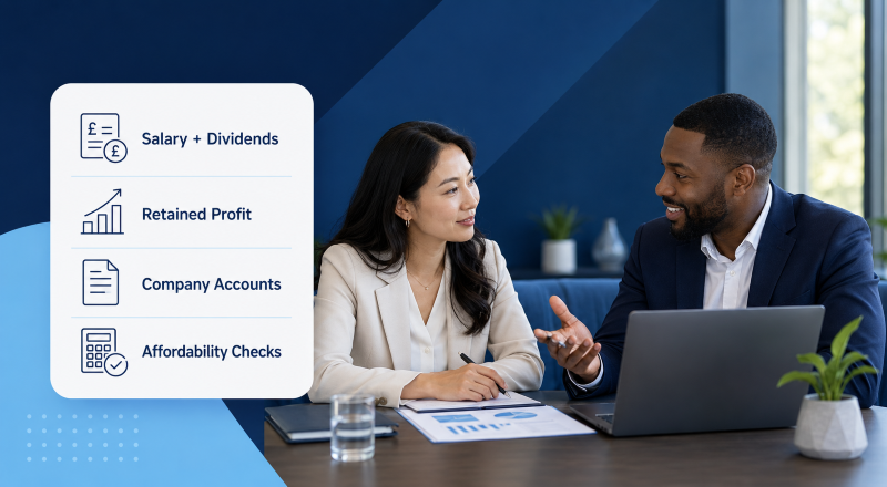 Limited Company Director Mortgage Income Guide showing salary, dividends, retained profit, company accounts and affordability checks.