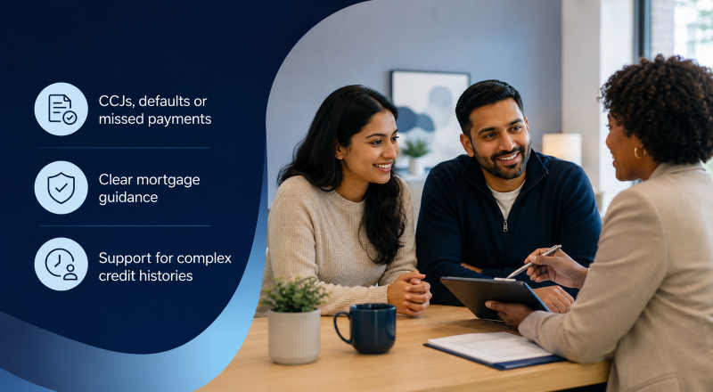 Adverse Credit Mortgage guidance for clients with CCJs, defaults or missed payments.