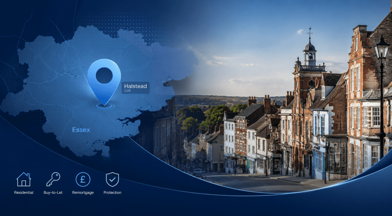 Equity Release Advisers in Gloucestershire with local property and location imagery in Connect’s dark blue and light blue branding.