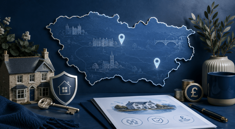 Equity Release Adviser in Berkshire – property, location map and later-life financial planning concept